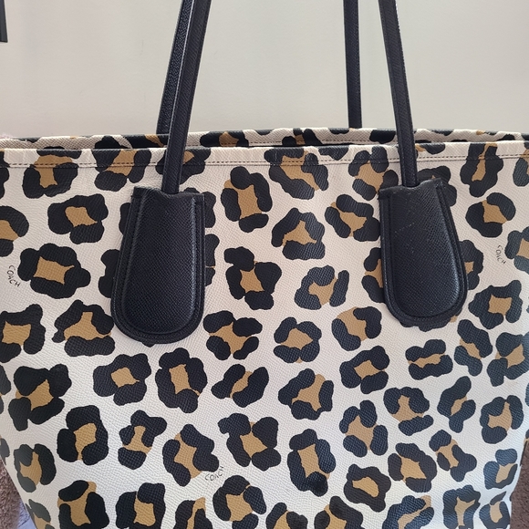 Coach Ocelot Leopard Shopper Tote - Picture 2 of 9